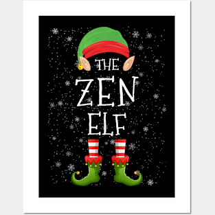 Zen Elf Family Matching Christmas Group Funny Pajama Xmas Posters and Art